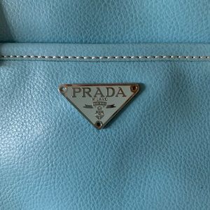 Prada baby blue tote